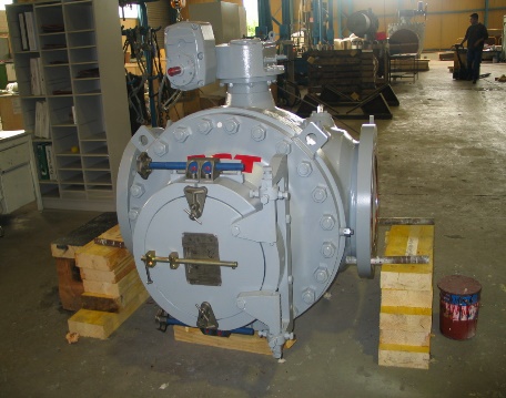 Large industrial valve prepared in the workshop